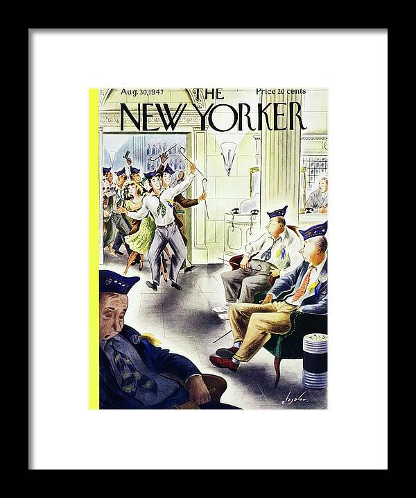 Military Framed Print featuring the painting New Yorker August 30, 1947 by Constantin Alajalov