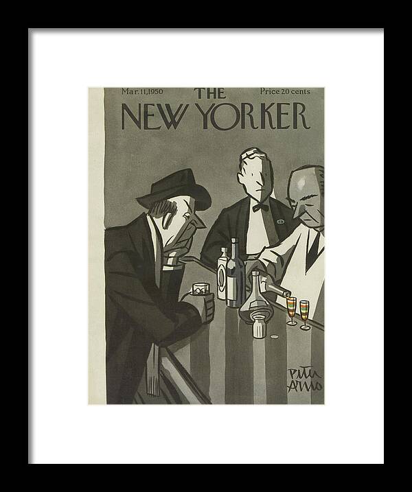 Drinking Framed Print featuring the painting New Yorker March 11th, 1950 by Peter Arno
