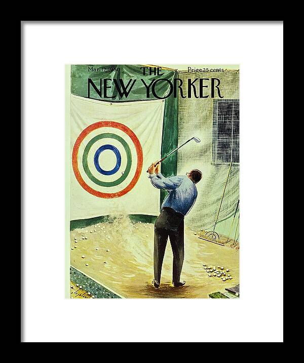 Illustration Framed Print featuring the painting New Yorker March 12th 1960 by Constantin Alajalov