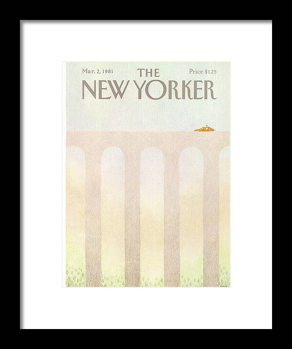 Leisure Framed Print featuring the painting New Yorker March 2nd, 1981 by Charles E Martin