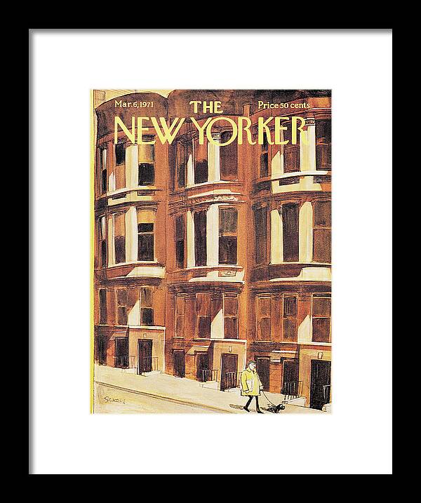 Charles Saxon Framed Print featuring the painting New Yorker March 6th, 1971 by Charles Saxon