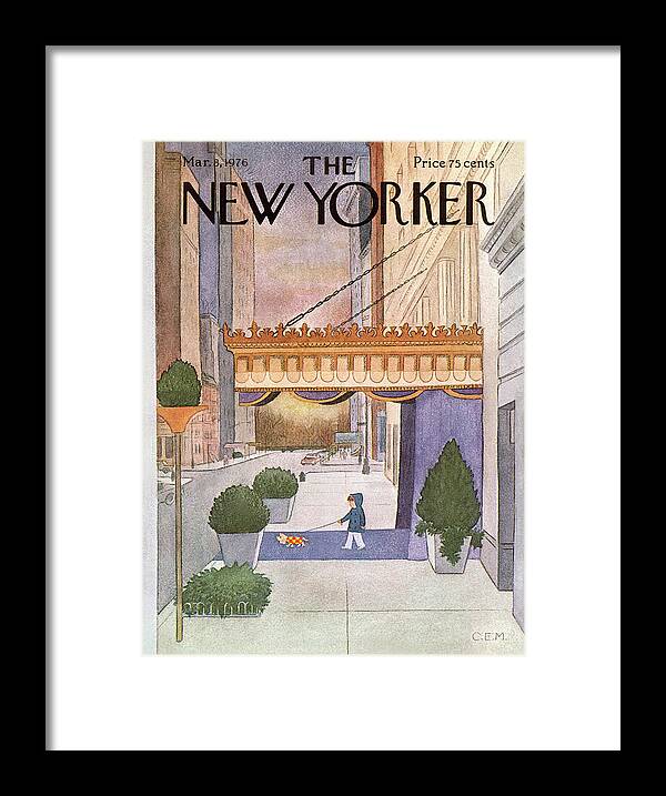 Upper East Side Framed Print featuring the painting New Yorker March 8th, 1976 by Charles E Martin
