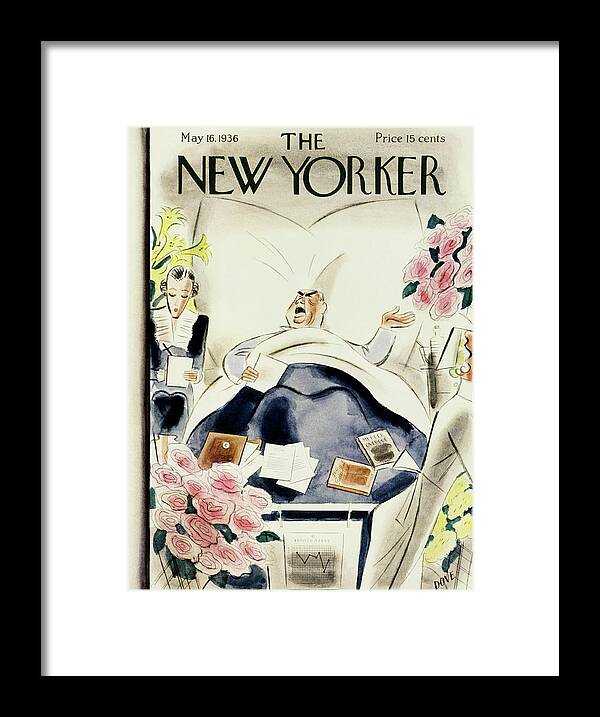 Business Framed Print featuring the painting New Yorker May 16 1936 by Leonard Dove