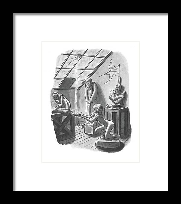 111170 Rda Robert J. Captionless Framed Print featuring the drawing New Yorker May 24th, 1941 by Robert J Day