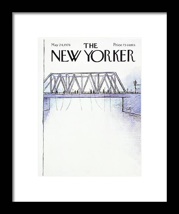 Illustration Framed Print featuring the painting New Yorker May 24th 1976 by Arthur Getz