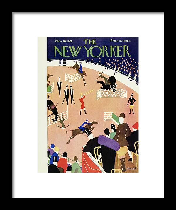 Animal Framed Print featuring the painting New Yorker November 10 1928 by Theodore G Haupt