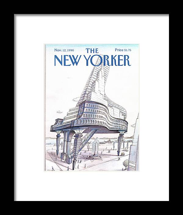Business Framed Print featuring the painting New Yorker November 12th, 1990 by Paul Degen
