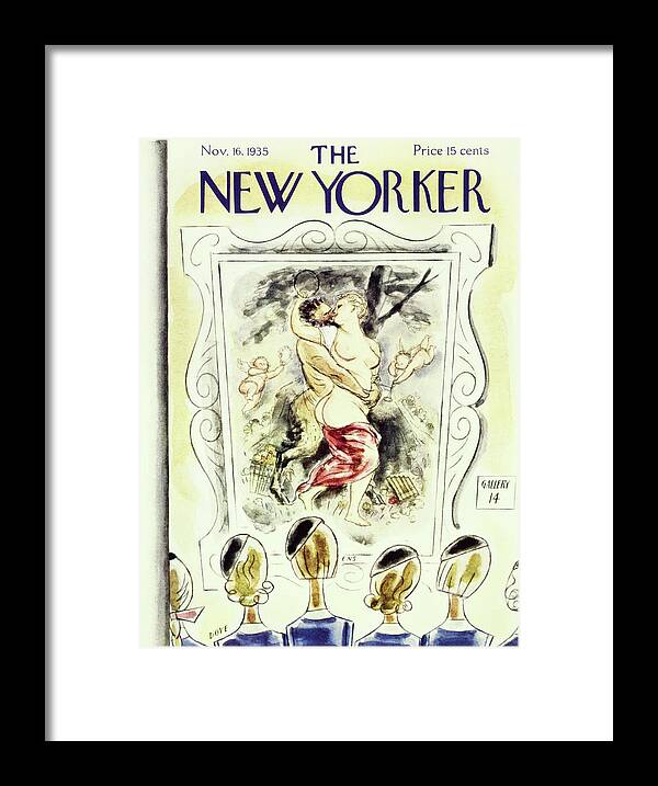 Illustration Framed Print featuring the painting New Yorker November 16 1935 by Leonard Dove