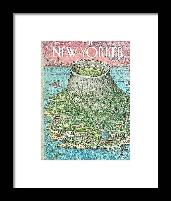 Leisure Framed Print featuring the painting New Yorker November 19th, 1990 by John O'Brien