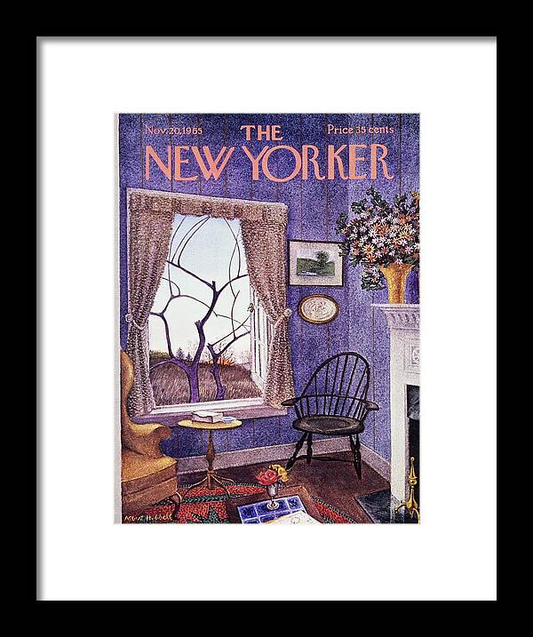 Illustration Framed Print featuring the painting New Yorker November 20th 1965 by Albert Hubbell