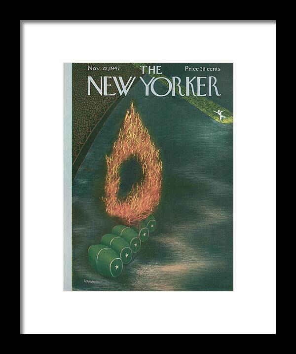 Stunt Framed Print featuring the painting New Yorker November 22, 1947 by Christina Malman