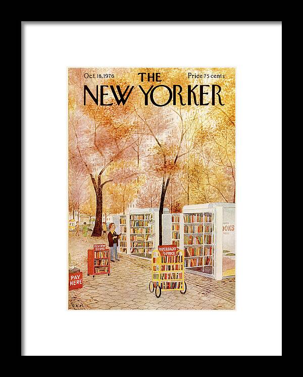 Strand Framed Print featuring the painting New Yorker October 18th, 1976 by Charles E Martin