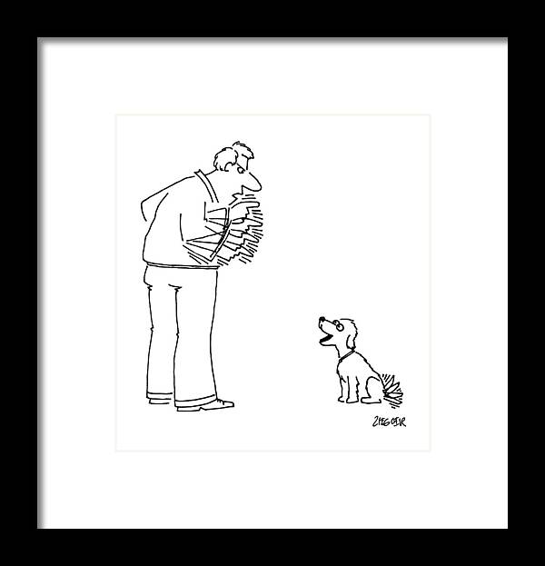 Animals Framed Print featuring the drawing New Yorker October 22nd, 1990 by Jack Ziegler