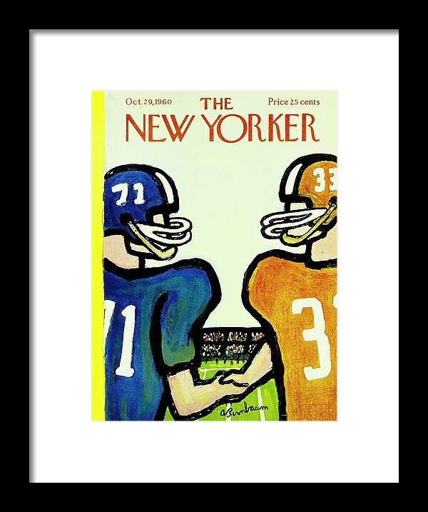 Illustration Framed Print featuring the painting New Yorker October 29th 1960 by Abe Birnbaum
