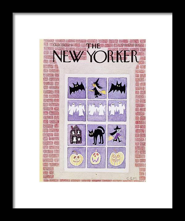 Illustration Framed Print featuring the painting New Yorker October 29th 1979 by Charles Martin