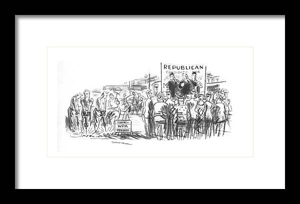 110670 Ldv Leonard Dove Framed Print featuring the drawing New Yorker October 5th, 1940 by Leonard Dove