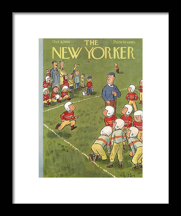 Sports Framed Print featuring the painting New Yorker October 6th, 1956 by William Steig