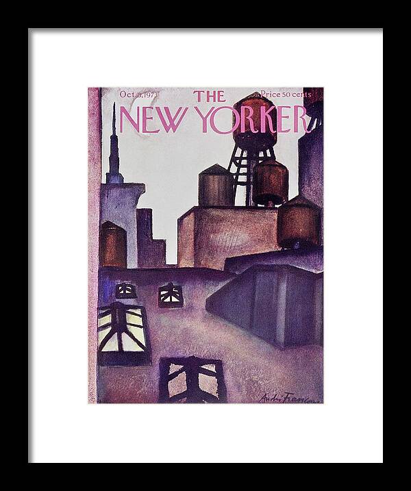 Illustration Framed Print featuring the painting New Yorker October 8th 1973 by Andre Francois