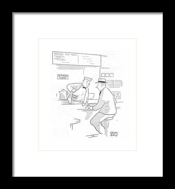 112853 Cda Chon Day Framed Print featuring the drawing New Yorker September 11th, 1943 by Chon Day