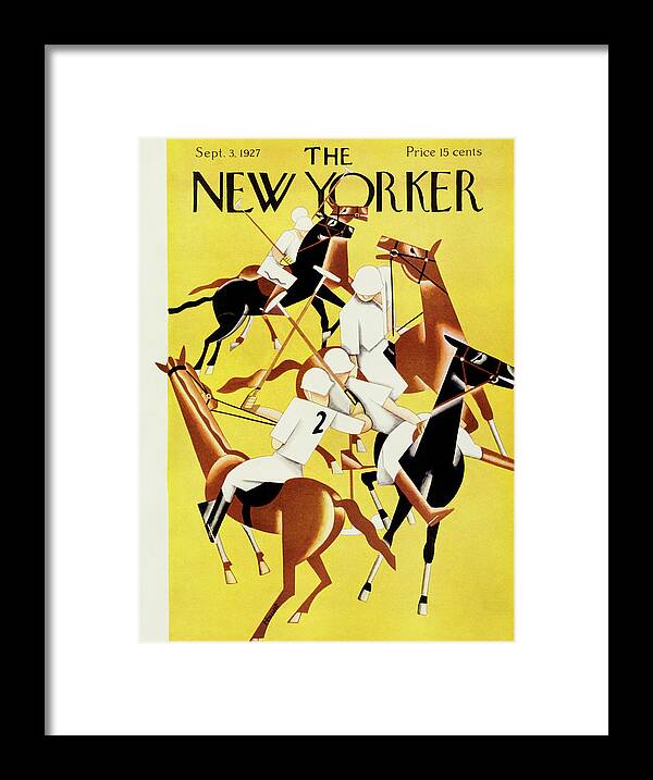 Illustration Framed Print featuring the painting New Yorker September 3, 1927 by Theodore G Haupt