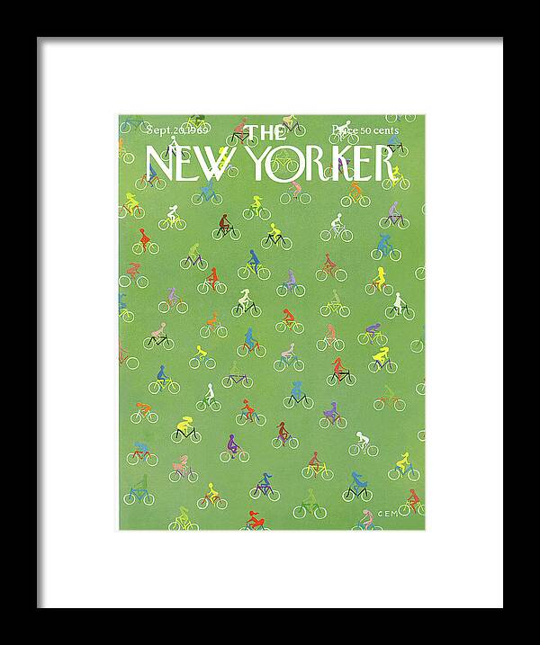 Leisure Framed Print featuring the painting New Yorker September 20th, 1969 by Charles E Martin