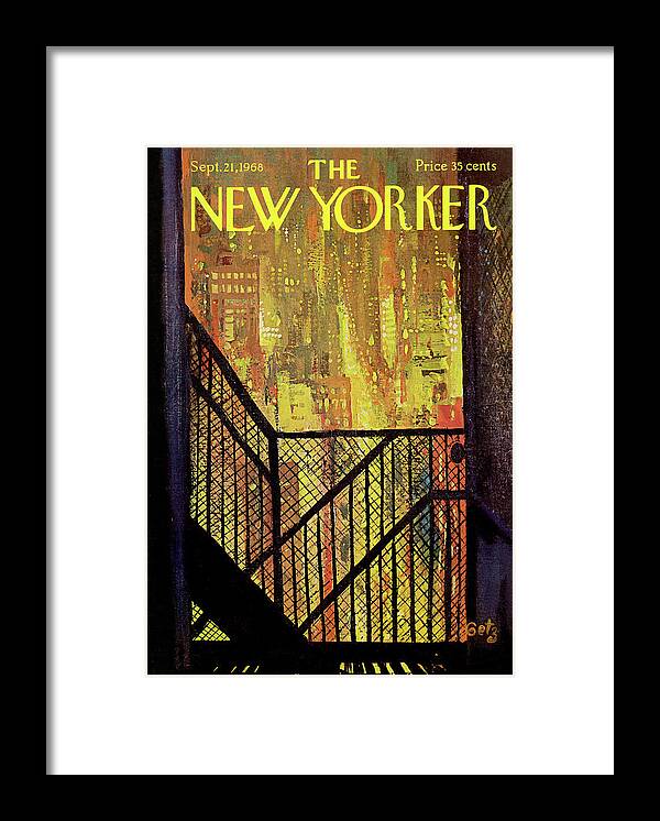 Arthur Getz Agt Framed Print featuring the painting New Yorker September 21st, 1968 by Arthur Getz