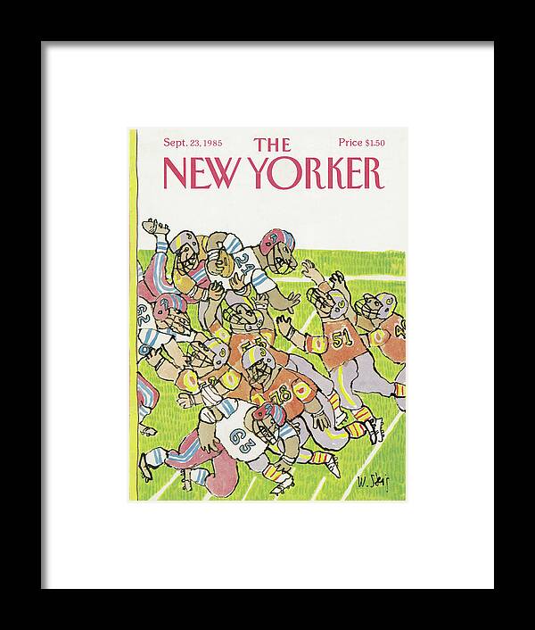 Sports Framed Print featuring the painting New Yorker September 23rd, 1985 by William Steig