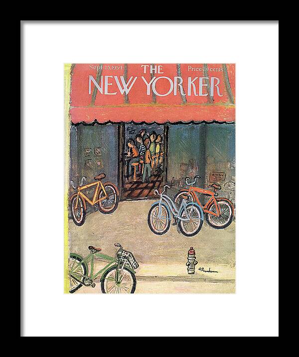 Kid Framed Print featuring the painting New Yorker September 25th, 1954 by Abe Birnbaum