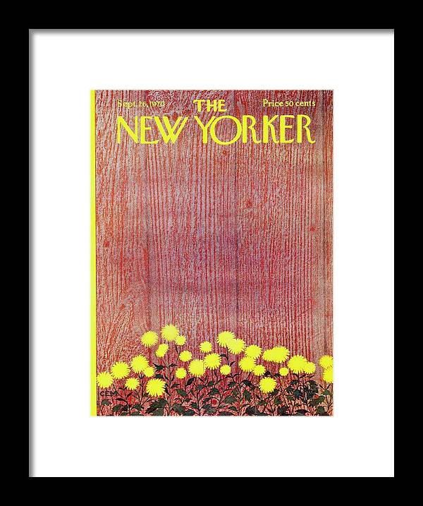 Illustration Framed Print featuring the painting New Yorker September 26th 1970 by Charles Martin