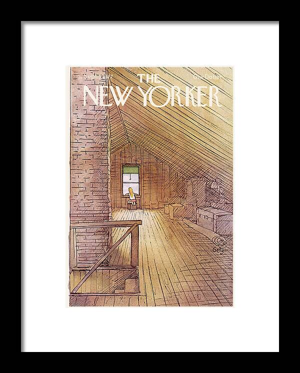 Attic Framed Print featuring the painting New Yorker September 5th, 1977 by Arthur Getz