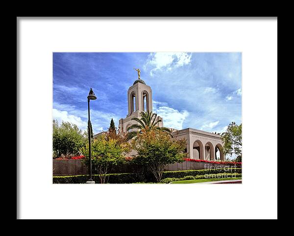 Newport Beach Mormon Temple Framed Print featuring the photograph Newport Beach Temple by Richard Lynch