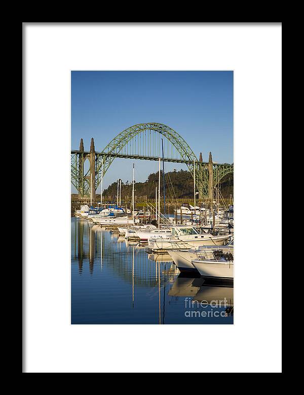 Oregon Framed Print featuring the photograph Newport Harbor Morning by Brian Jannsen