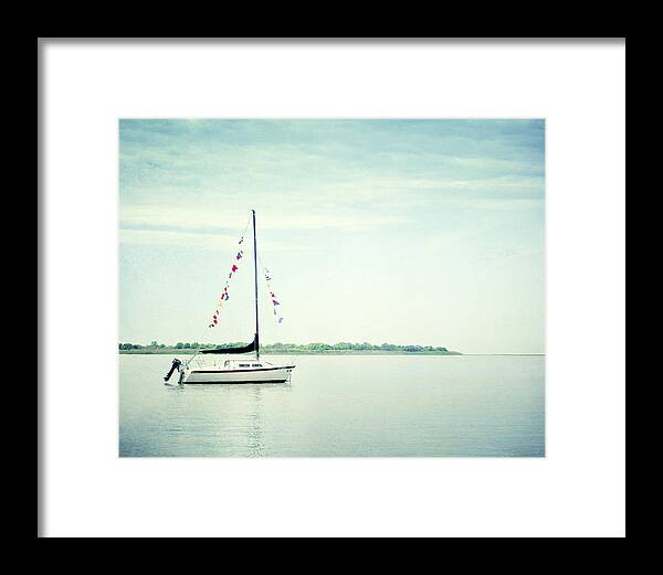 Sailboat Framed Print featuring the photograph Next Voyage - Calming Beach Photography by Carolyn Cochrane