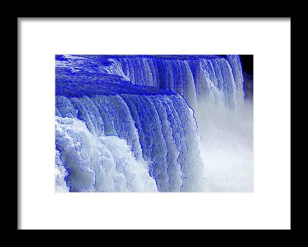 Niagara Falls Framed Print featuring the photograph Niagara Falls Colored Edges Effect by Rose Santuci-Sofranko