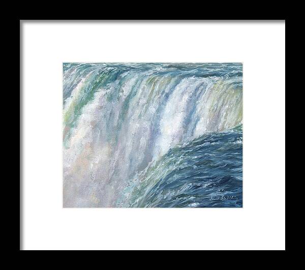 Niagara Framed Print featuring the painting Niagara Falls by David Stribbling