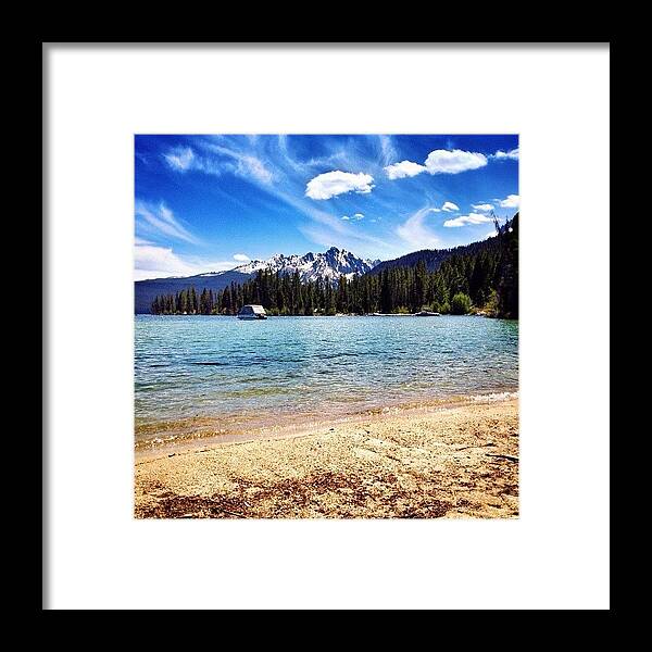Mountains Framed Print featuring the photograph Nice Day At The #pond. #redfish #idaho by Cody Haskell