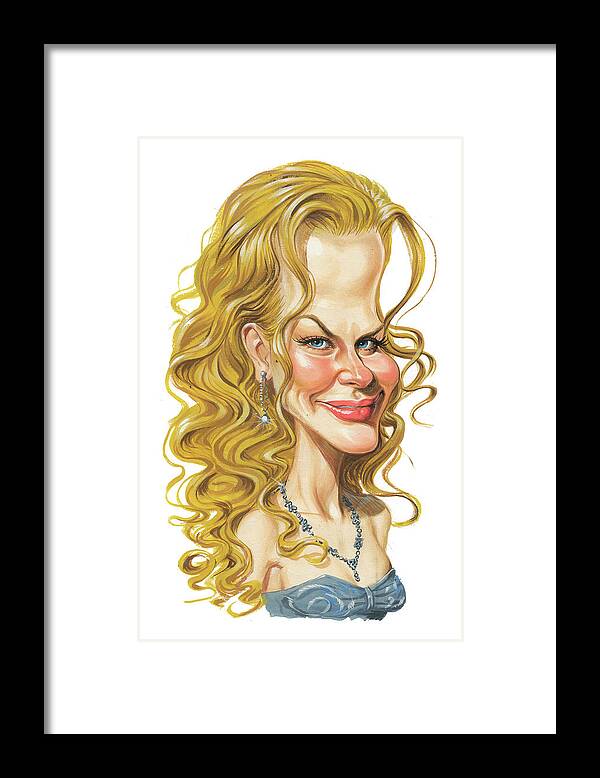 Nicole Kidman Framed Print featuring the painting Nicole Kidman by Art 