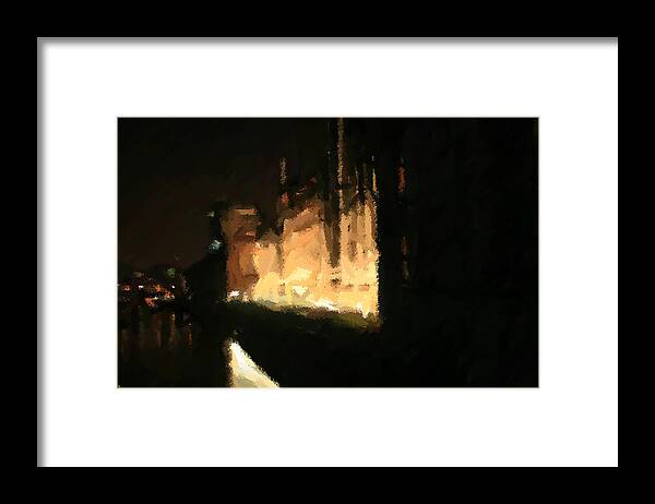 London Framed Print featuring the pastel London At Night #8 by Doc Braham