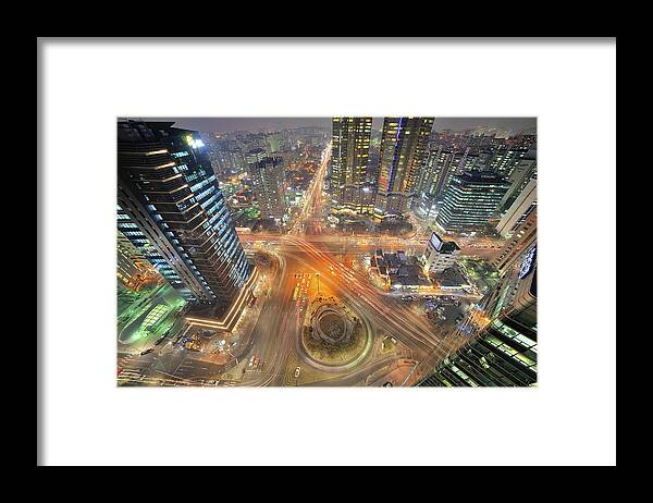 Seoul Framed Print featuring the photograph Night View Of Gongdeok, Mapo-gu, Seoul by Tokism