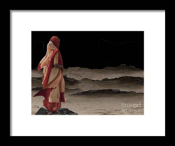 Asia Framed Print featuring the digital art Night vision by Angelika Drake