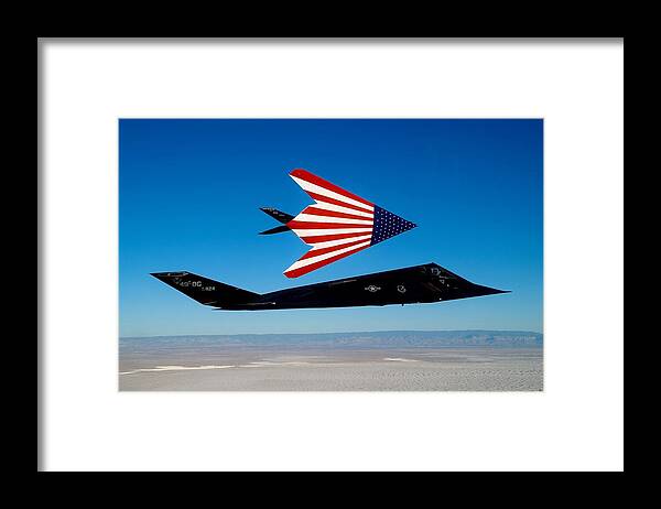 F-117 Framed Print featuring the photograph Nighthawks by Benjamin Yeager