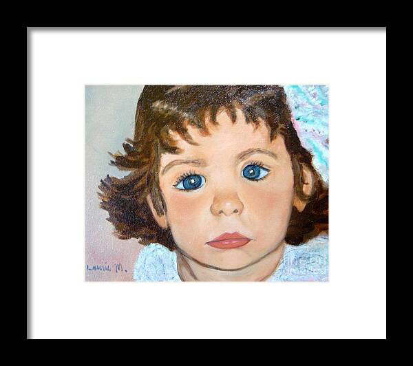 Portrait Framed Print featuring the painting Nikki by Laurie Morgan