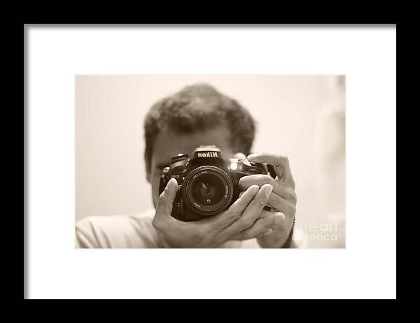 Photography Framed Print featuring the digital art Nikon D7100 by Bobby Mandal