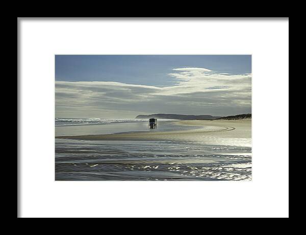 Ninety Mile Beach Framed Print featuring the photograph Ninety Mile Beach New Zealand by Venetia Featherstone-Witty
