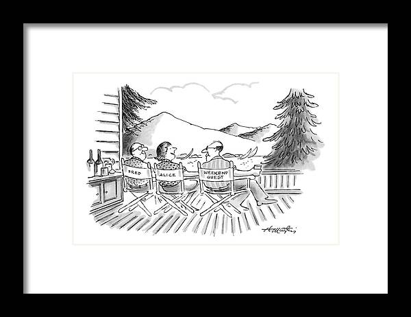 Leisure Framed Print featuring the drawing No Caption by Henry Martin