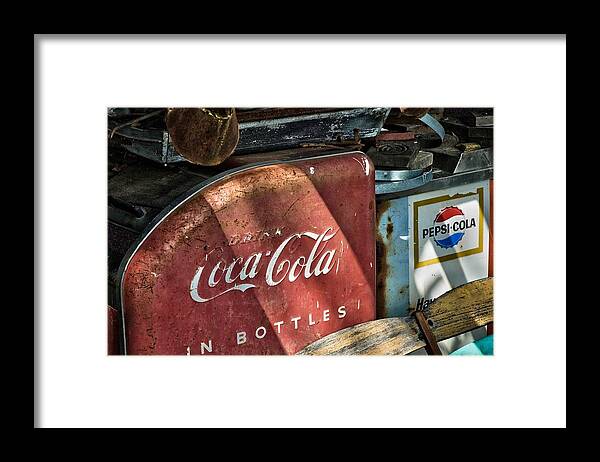 Coke Photographs Framed Print featuring the photograph No Coke. Pepsi. .......... by Allen Carroll