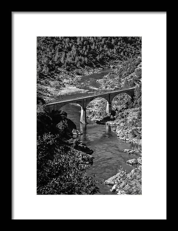 (asra) Framed Print featuring the photograph No Hands Bridge Black and White by Sherri Meyer