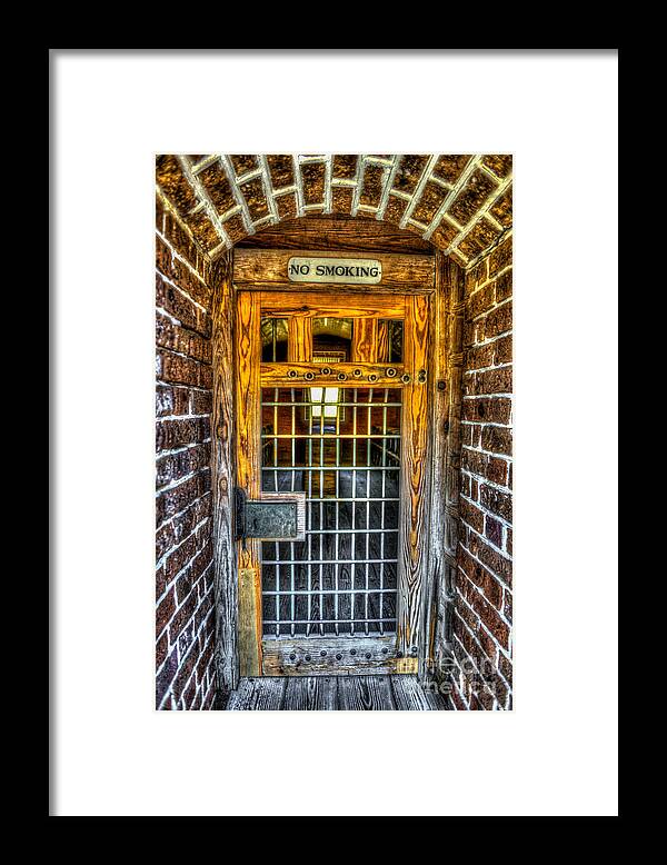 Door Framed Print featuring the photograph No Smoking by Dale Powell