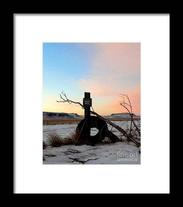 No Trespassing Framed Print featuring the photograph No Trespassing by Desiree Paquette