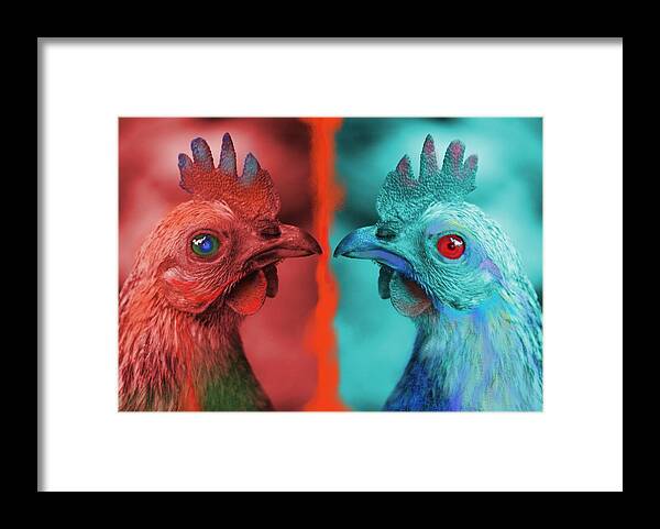 Digital Framed Print featuring the digital art No You Said It First by Mary Armstrong